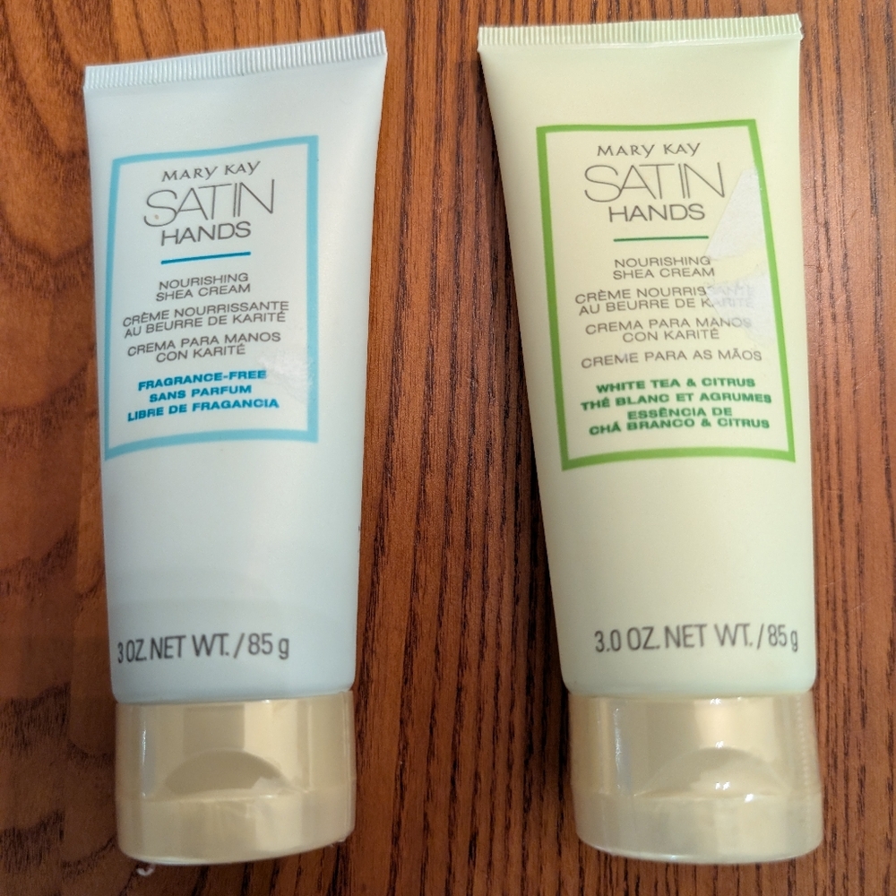 Mary Kay Satin Hands Nourishing Shea Cream, 2 Tubes - NEW